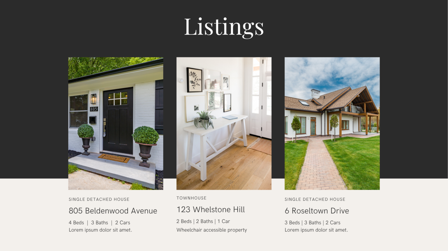 Listings