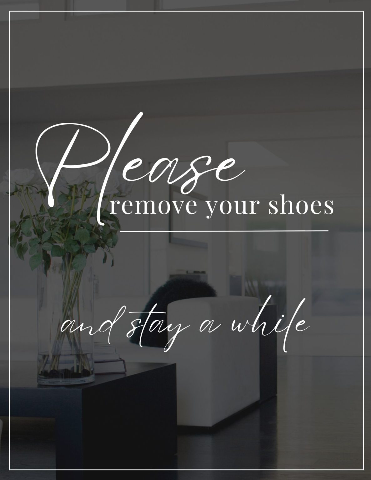 Shoe Sign - Black