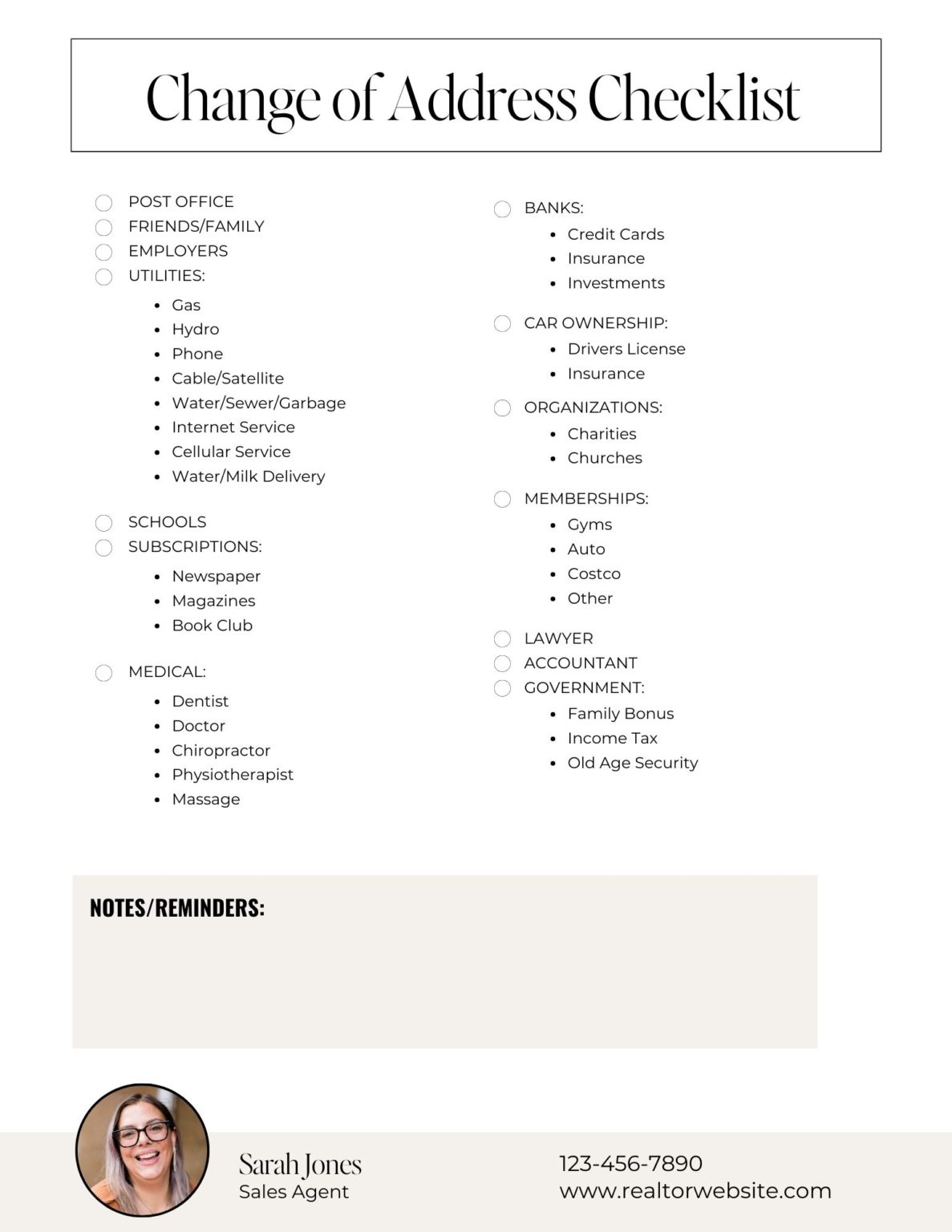 ASH - UPDATED - Change of Address Checklist