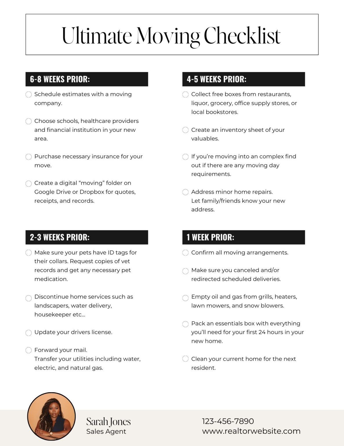 Copy of ASH - UPDATED - Ultimate Moving Checklist