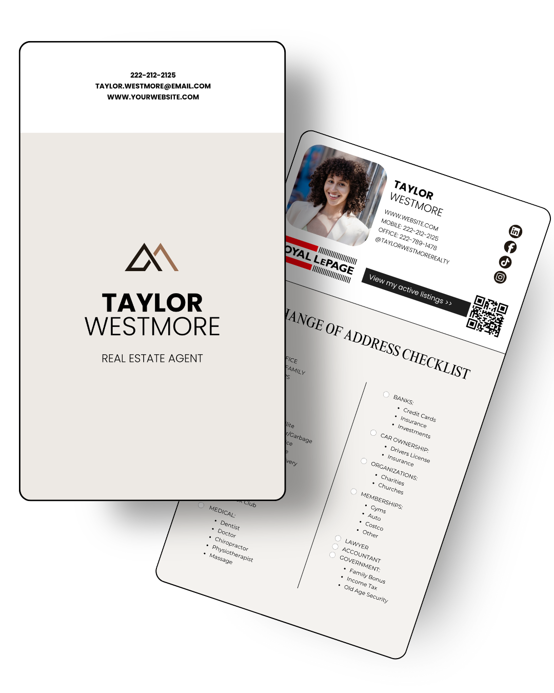 Mockups - Vertical Business Cards